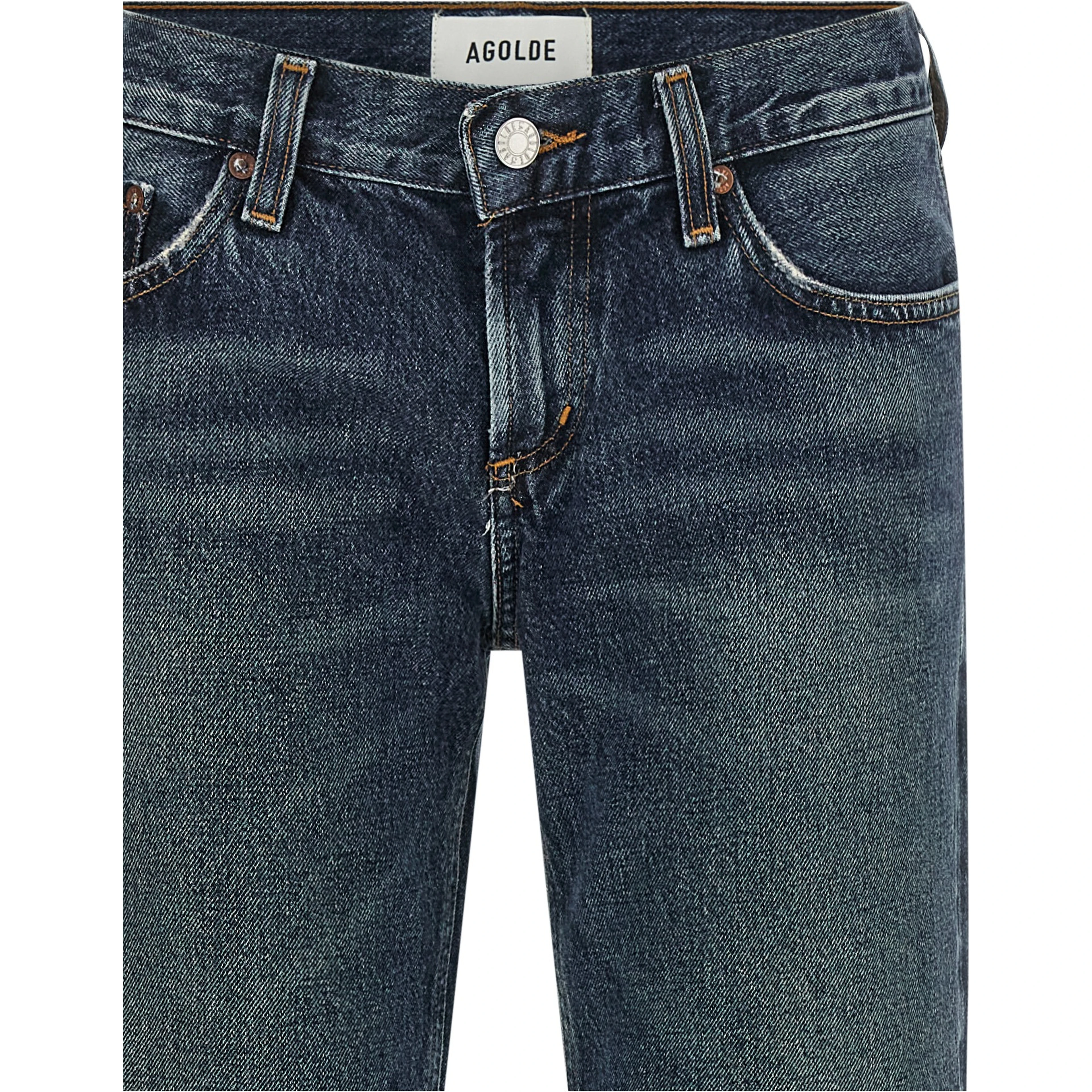 Blue Cotton Bootcut Jeans