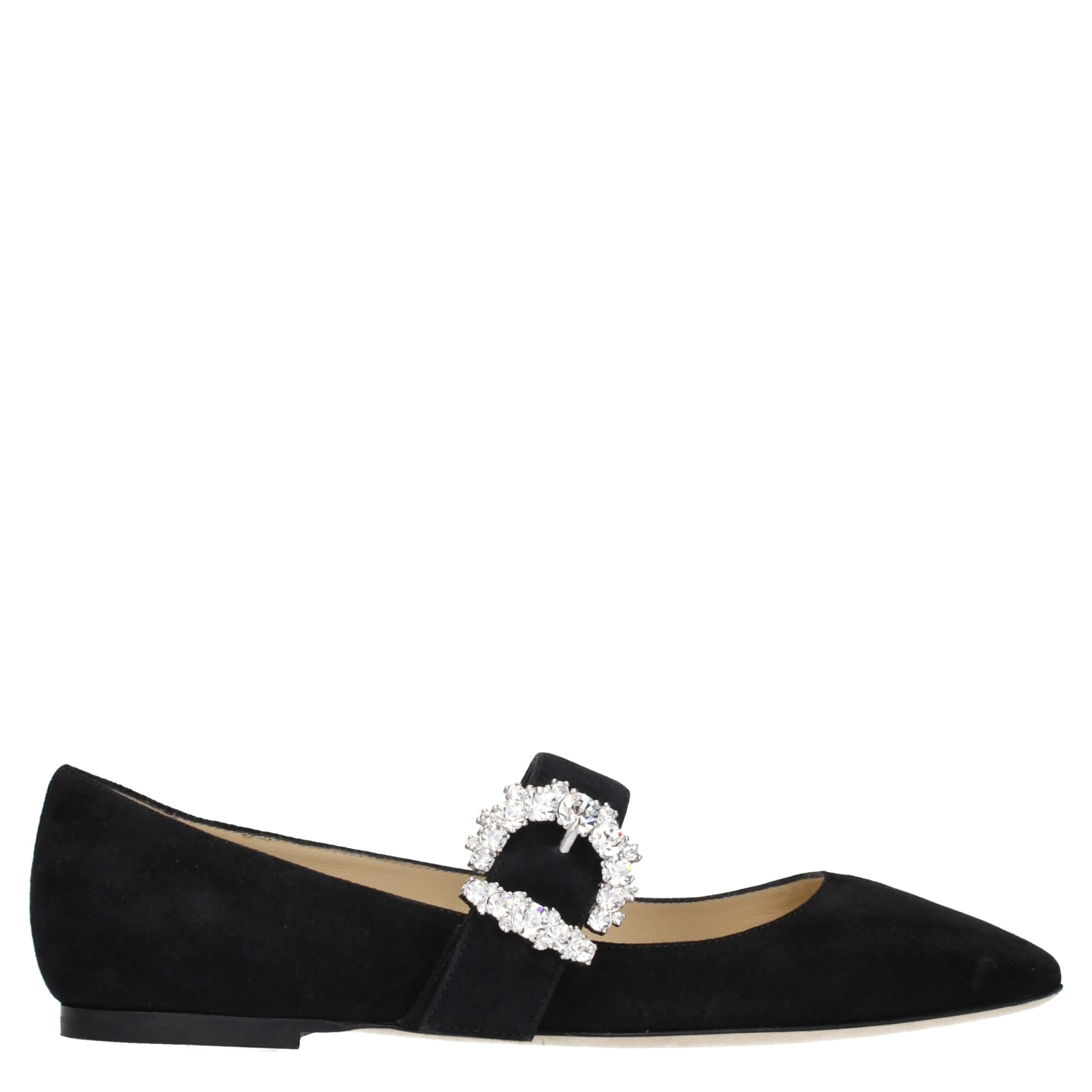 Black Leather Ballet Flats