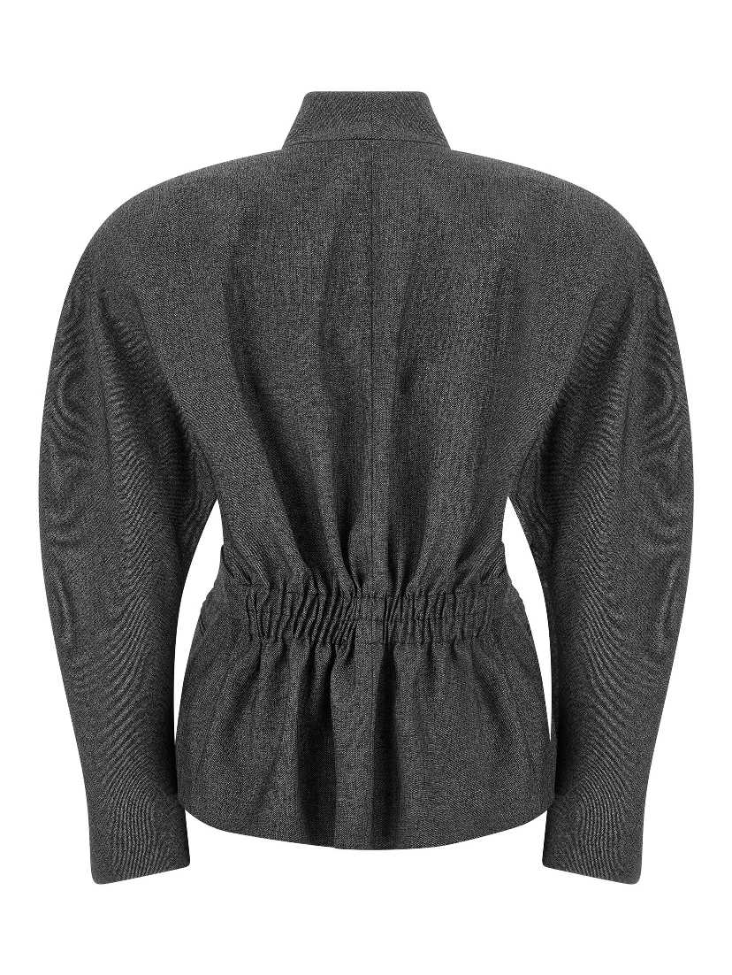 Gray Polyester Blazer