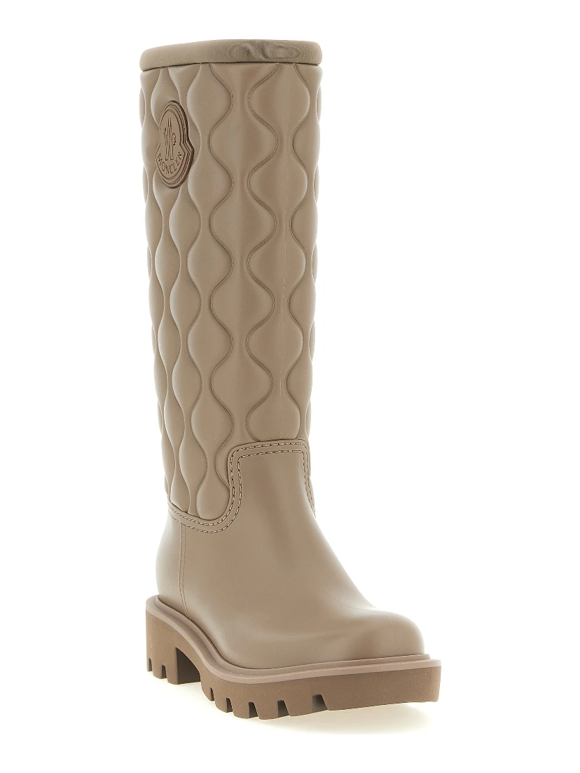 Beige Pvc Over The Knee