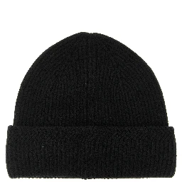 Black Virgin Wool Beanie