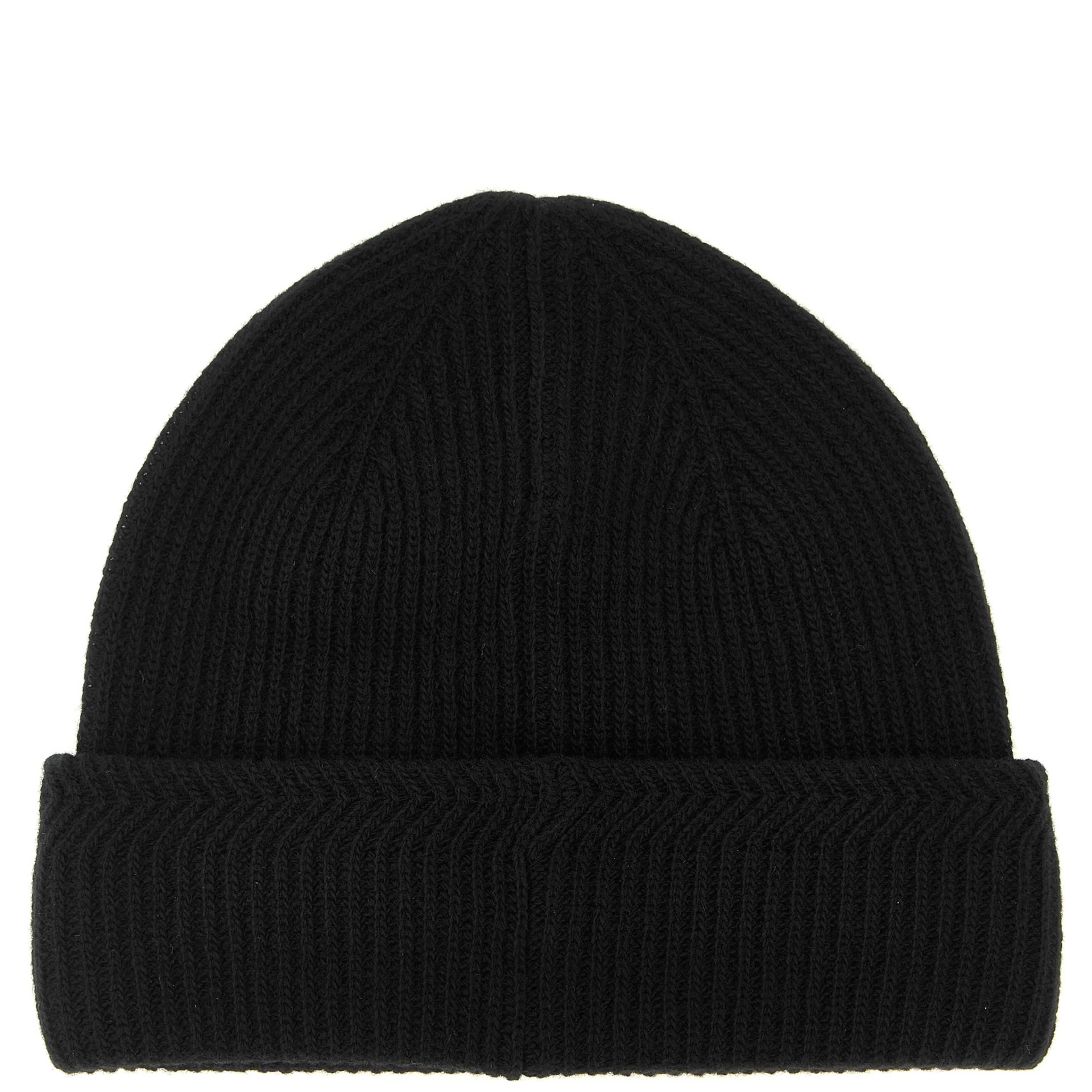 Black Virgin Wool Beanie