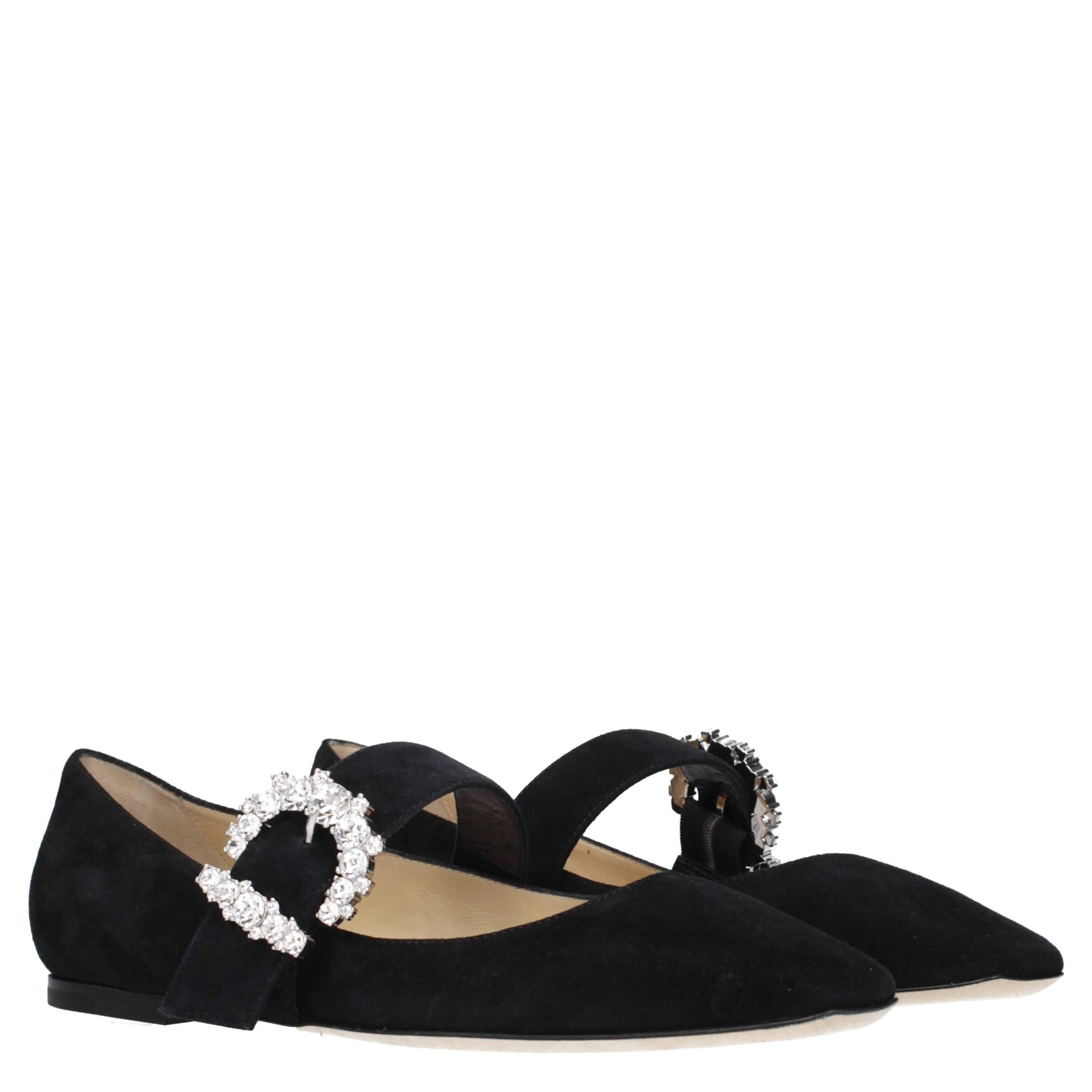 Black Leather Ballet Flats