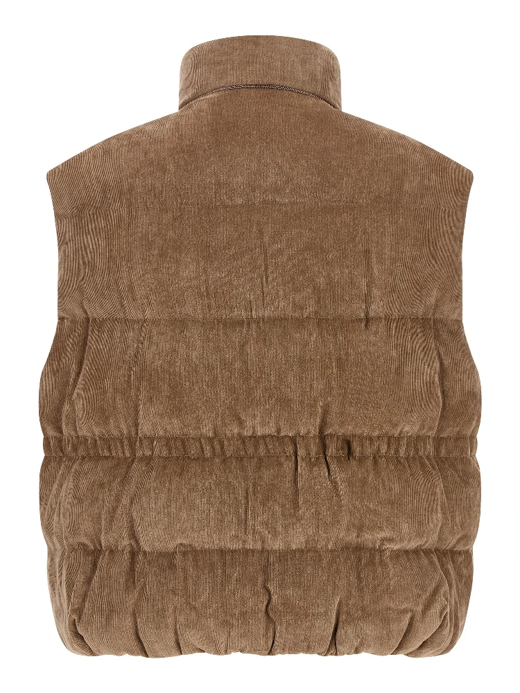 Beige Viscose Sleeveless Jacket alternative