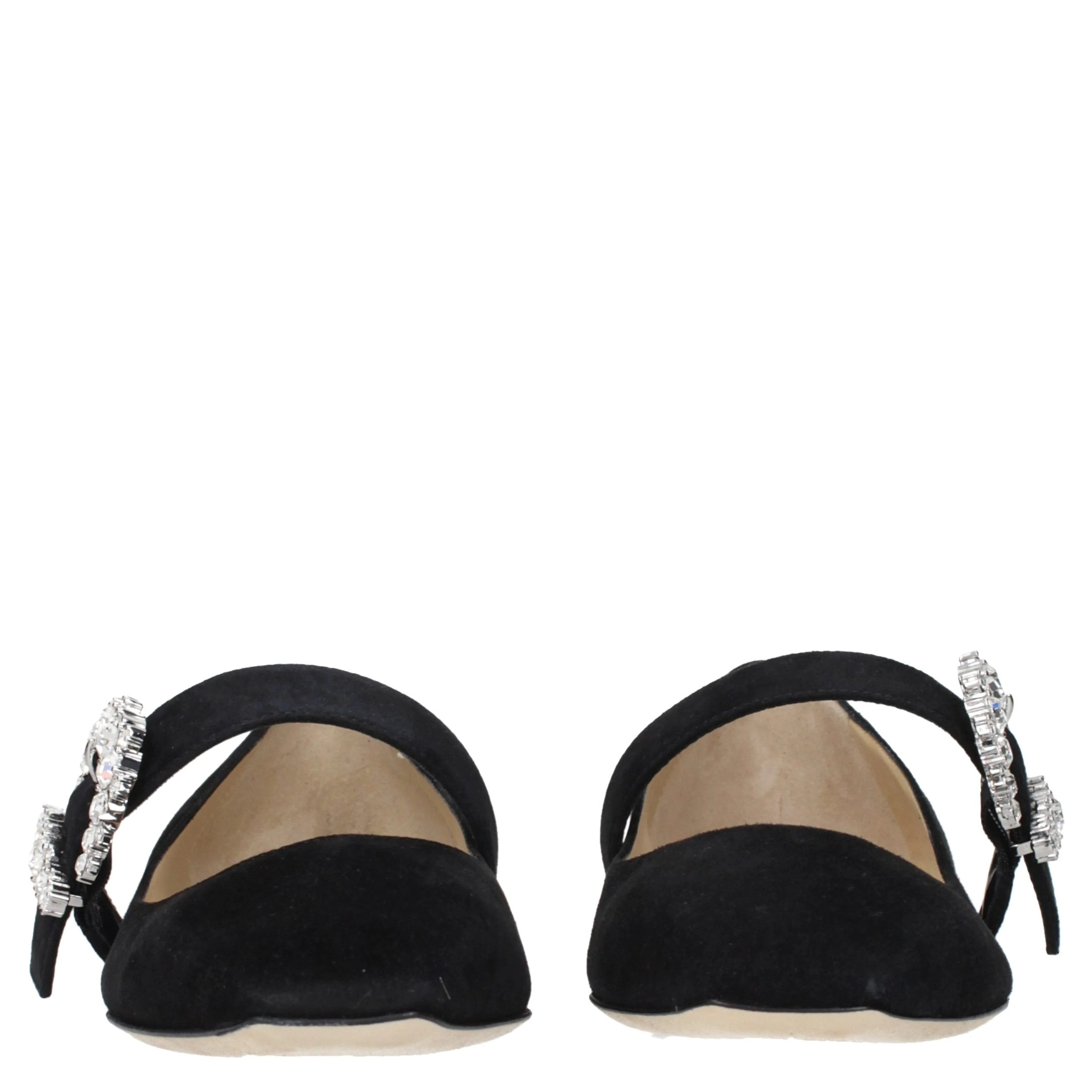 Black Leather Ballet Flats