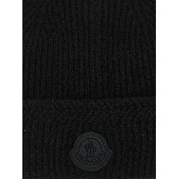 Black Virgin Wool Beanie