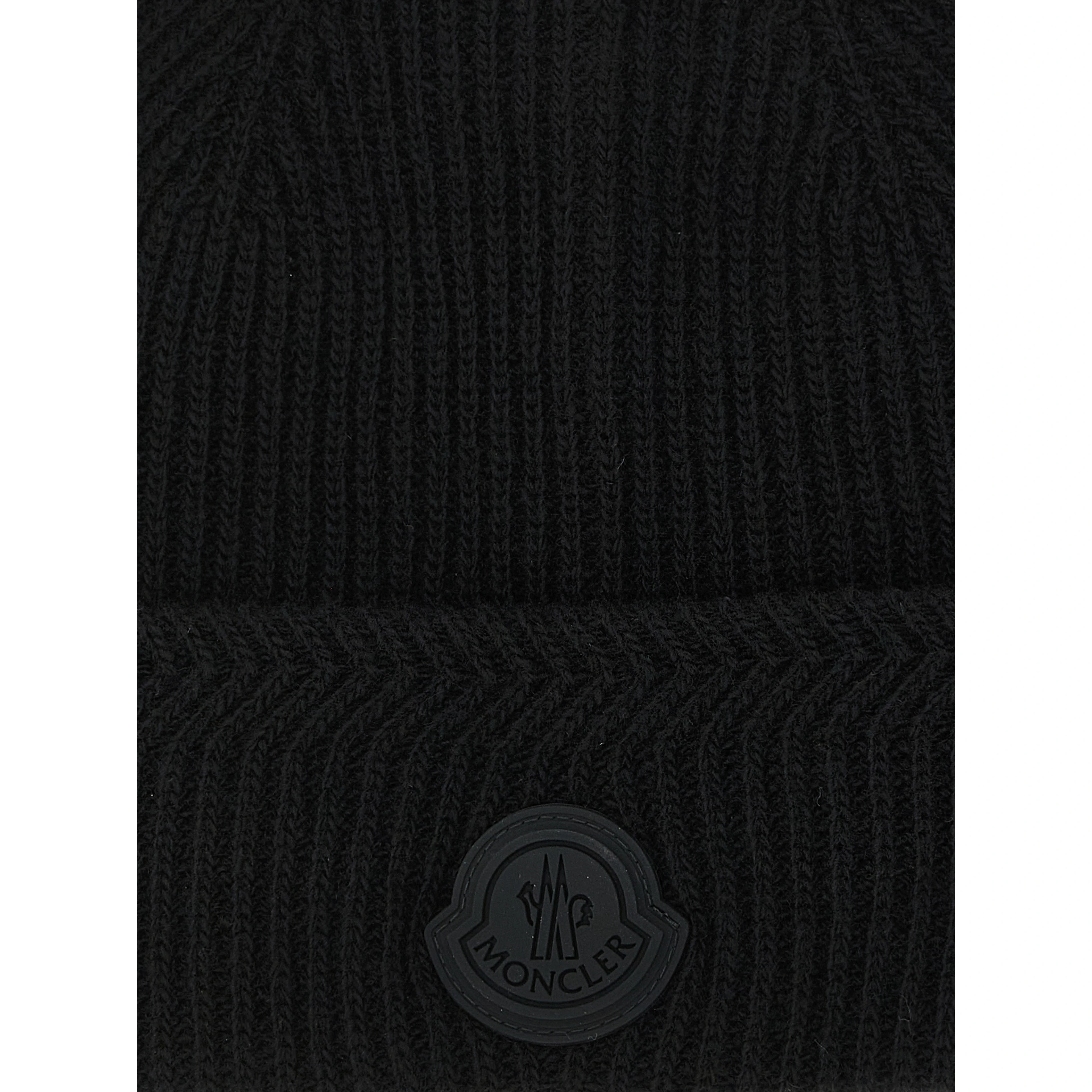 Black Virgin Wool Beanie
