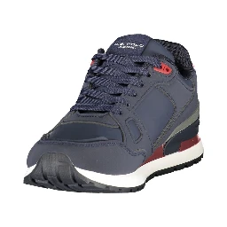 Blue Polyurethane Men's Sneaker