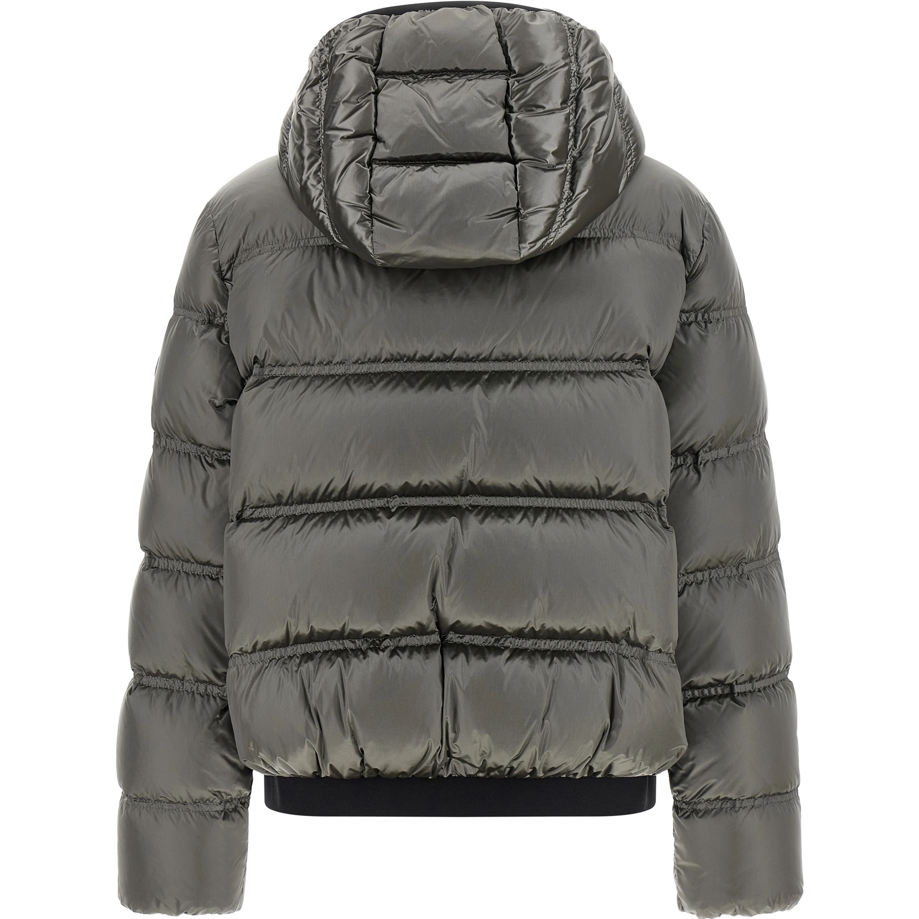 Gray Polyamide Full-Length Jacket