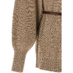 Beige Virgin Wool Cardigan