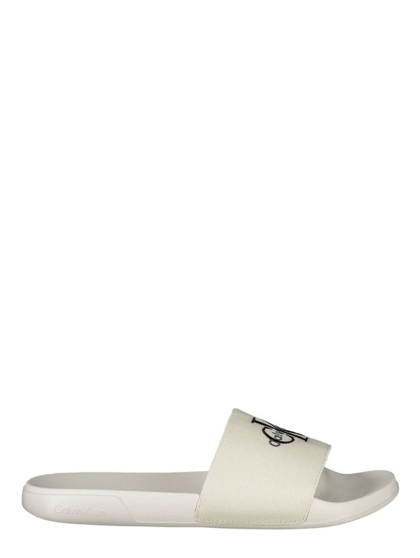 White Polyester Women's Slipper