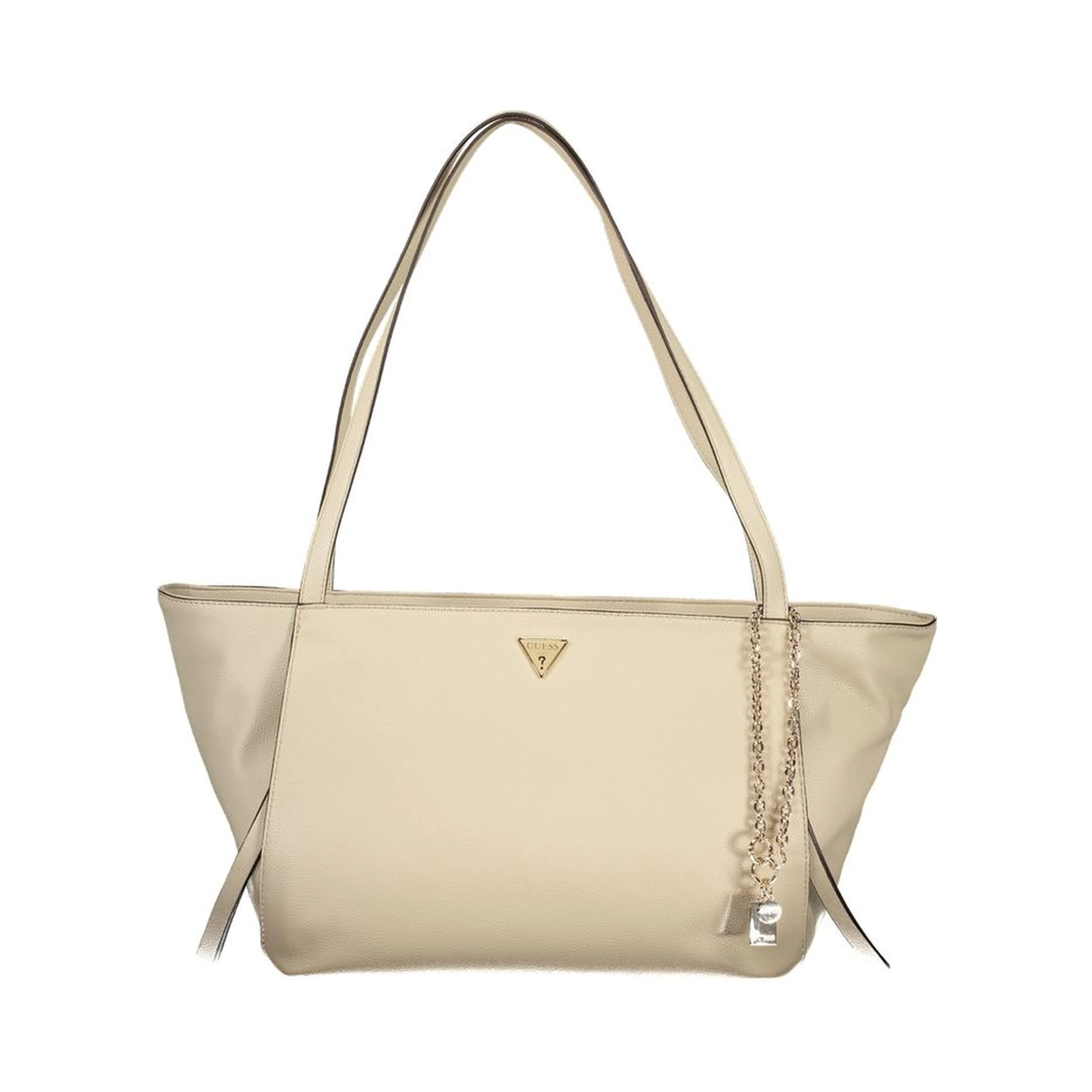 Beige Polyurethane Women's Bag