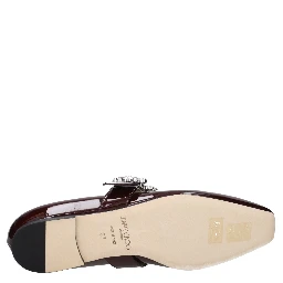 Red Leather Ballet Flats