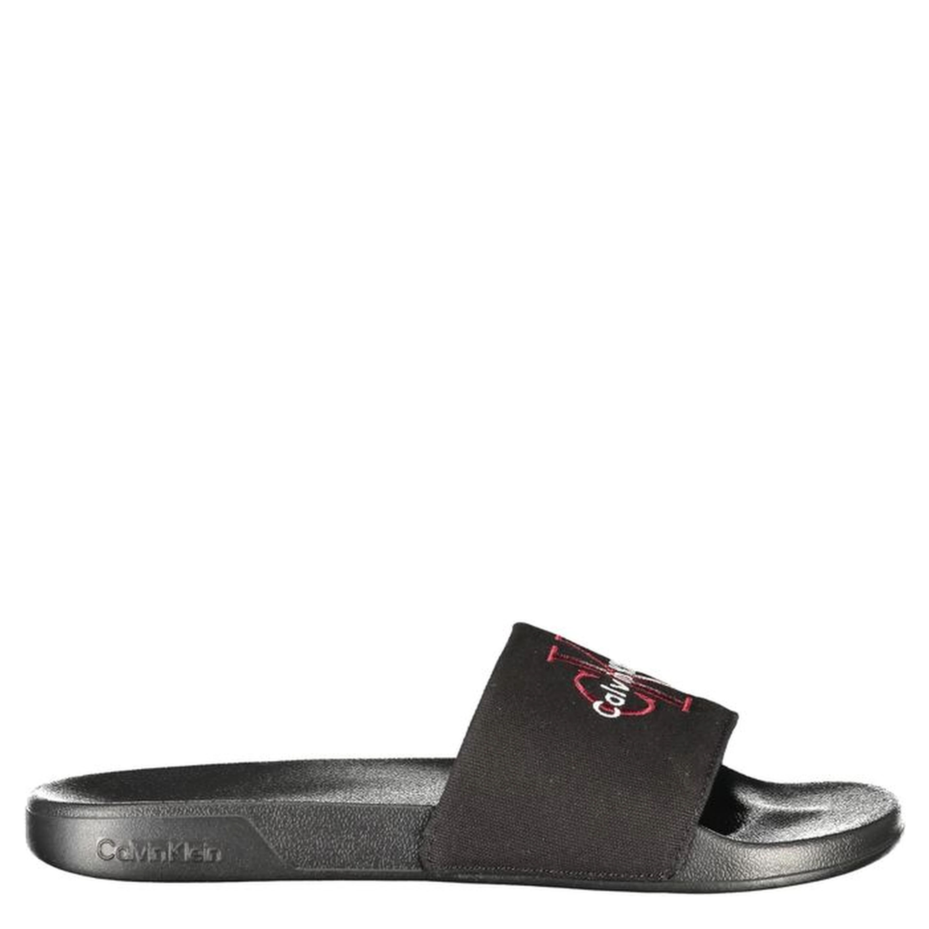 Black Polyester Men's Slipper
