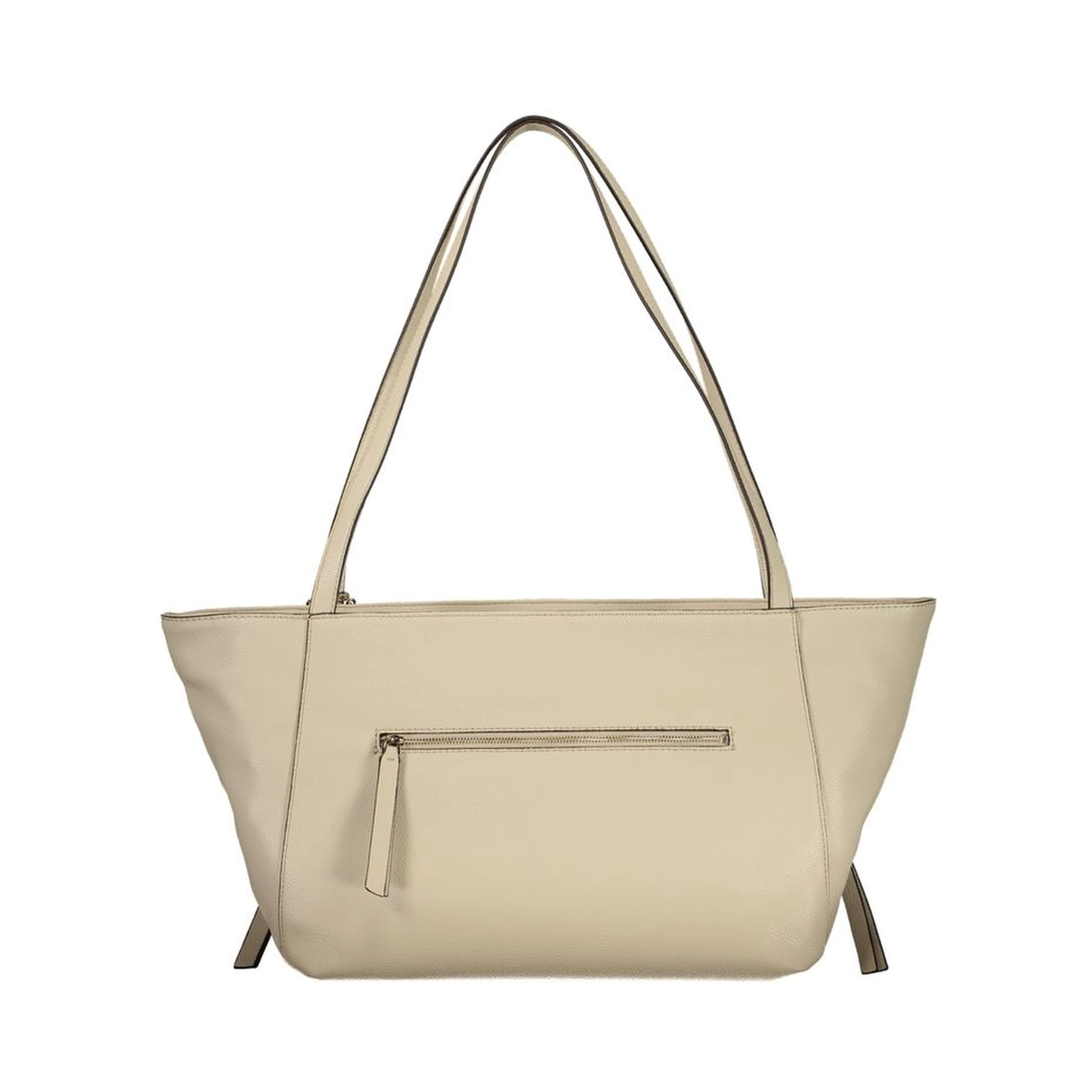 Beige Polyurethane Women's Bag