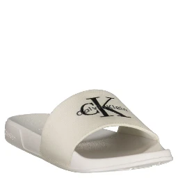 White Polyester Women's Slipper