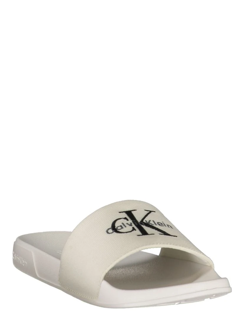 White Polyester Women's Slipper