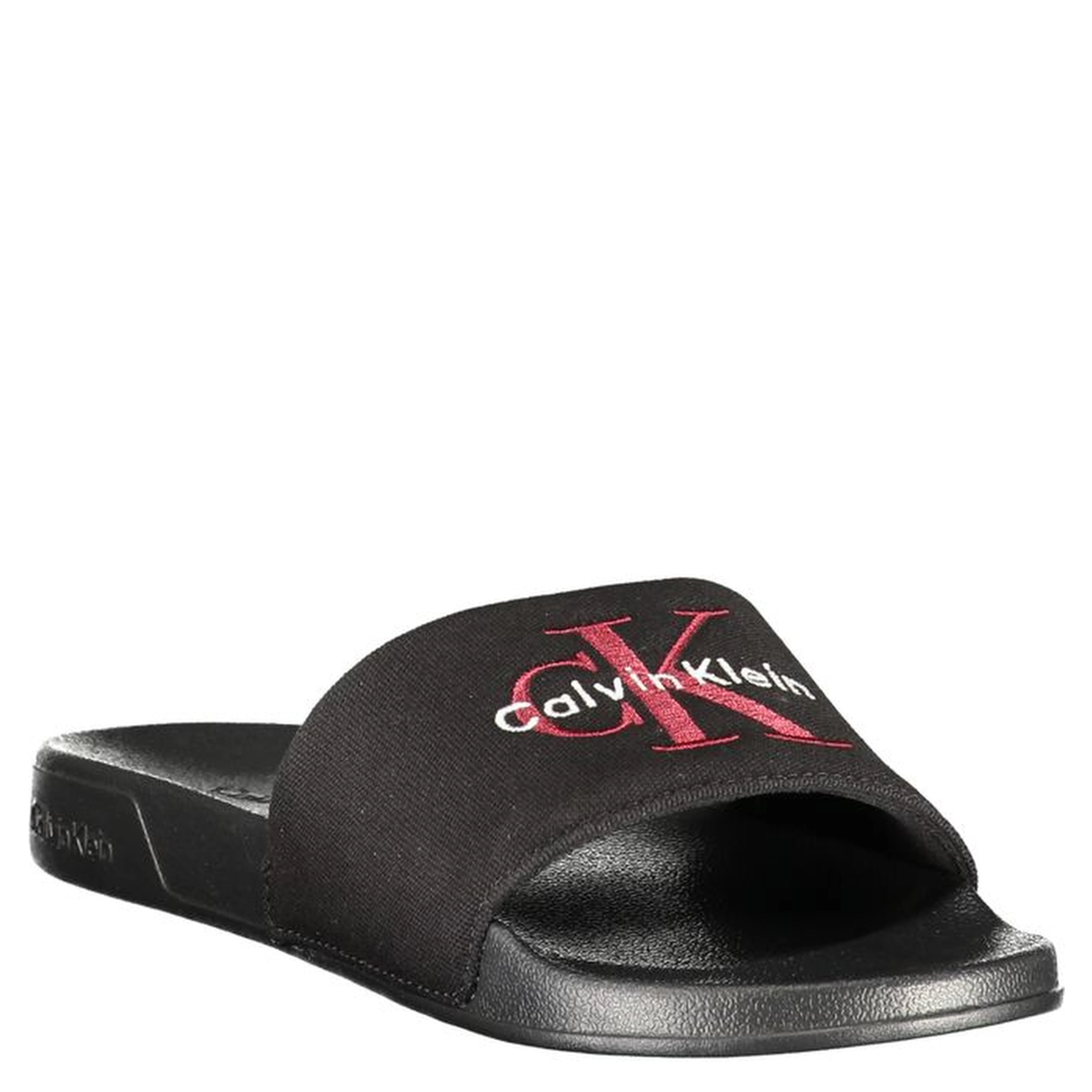 Black Polyester Men's Slipper