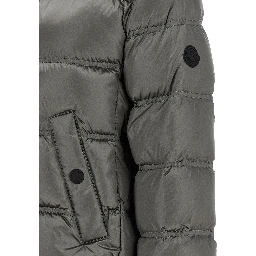 Gray Polyamide Full-Length Jacket