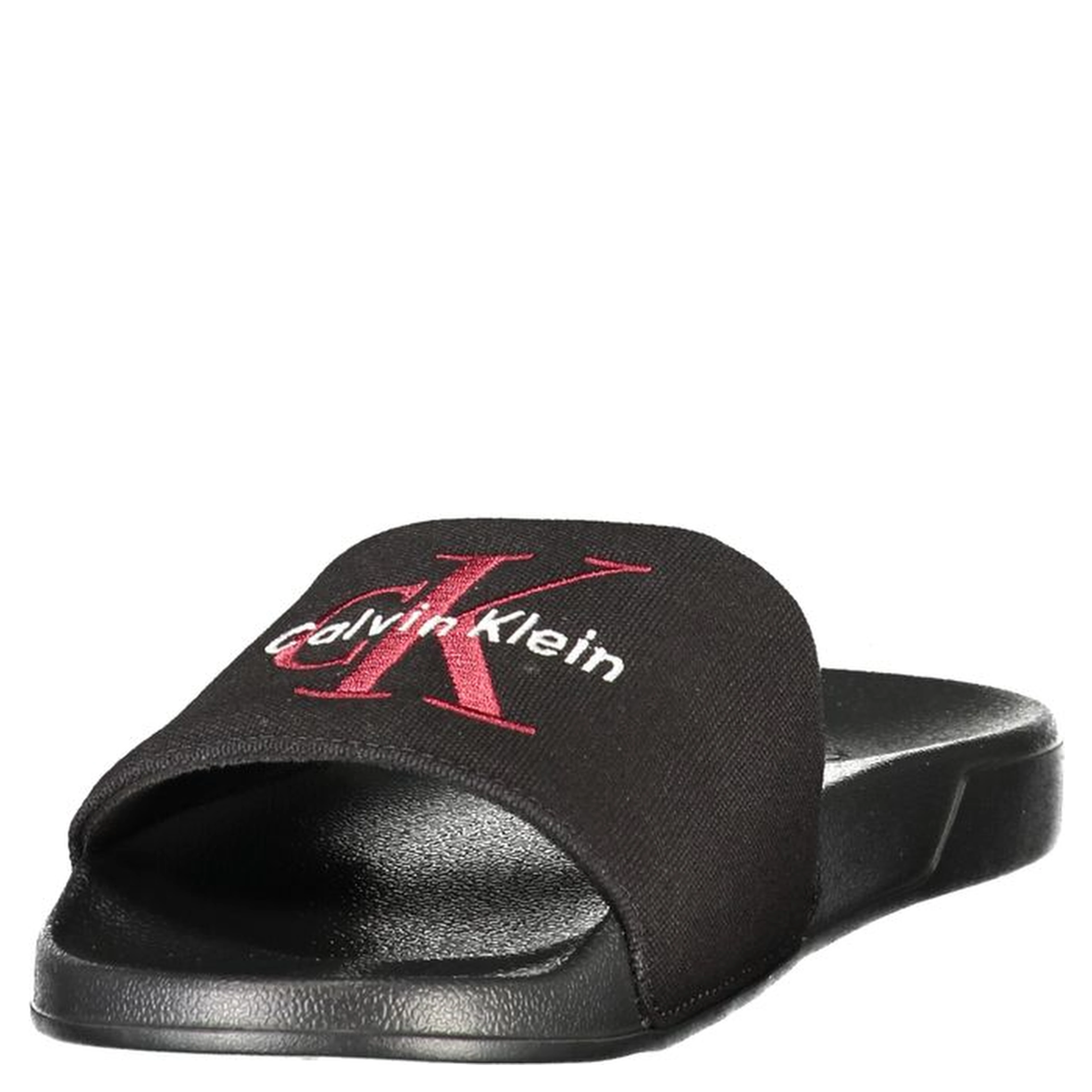 Black Polyester Men's Slipper