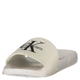 White Polyester Women's Slipper