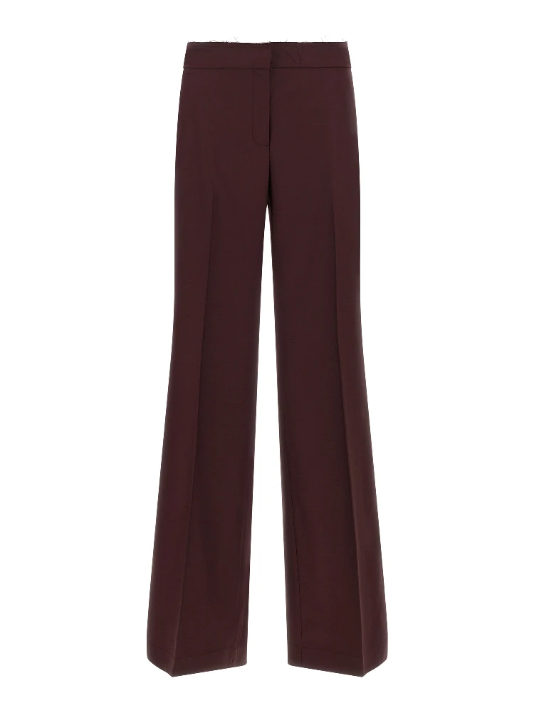 Purple Polyester Pants