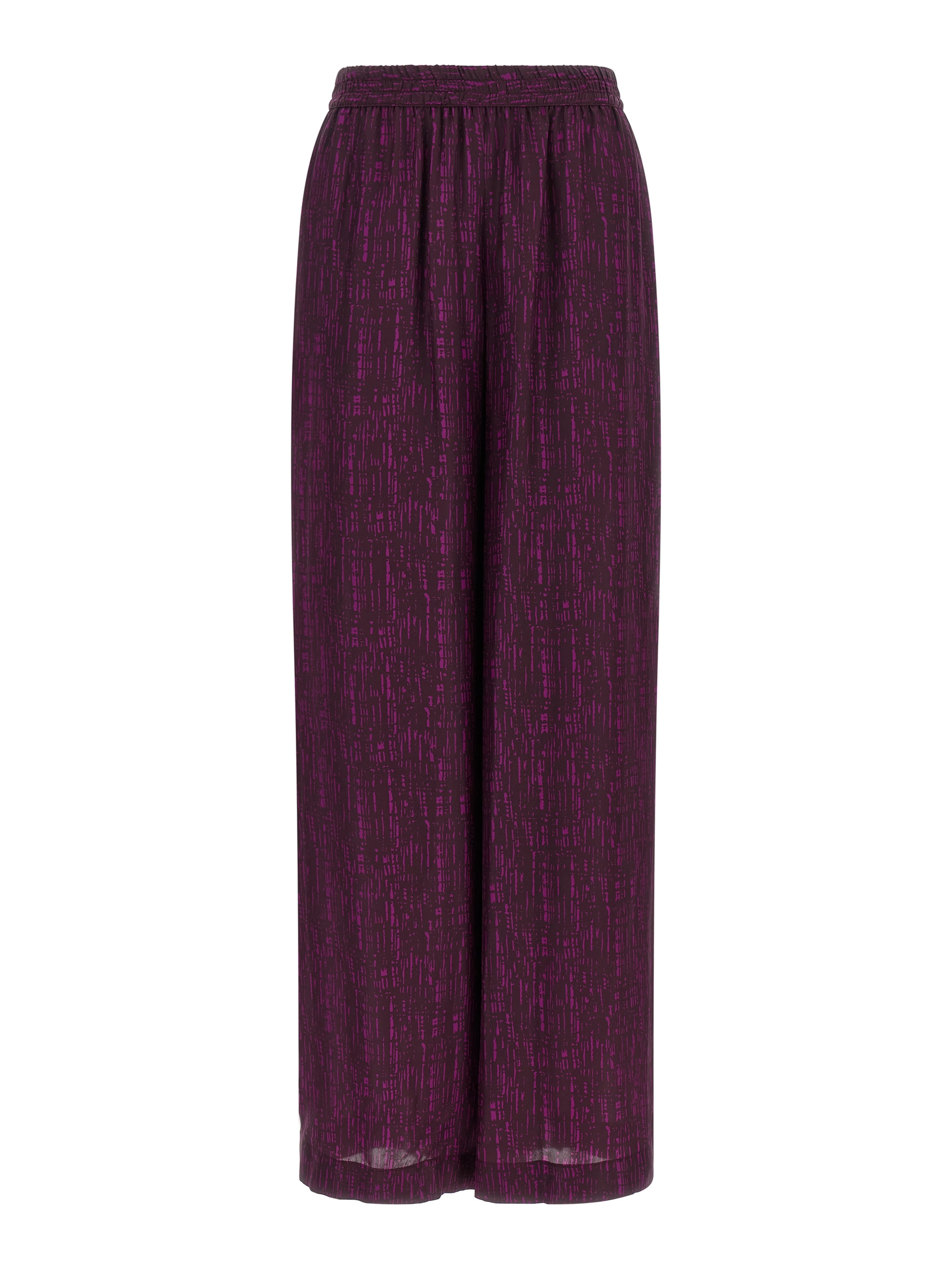 Purple Viscose Casual Pants