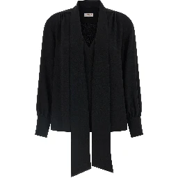 Black Triacetate Blouse