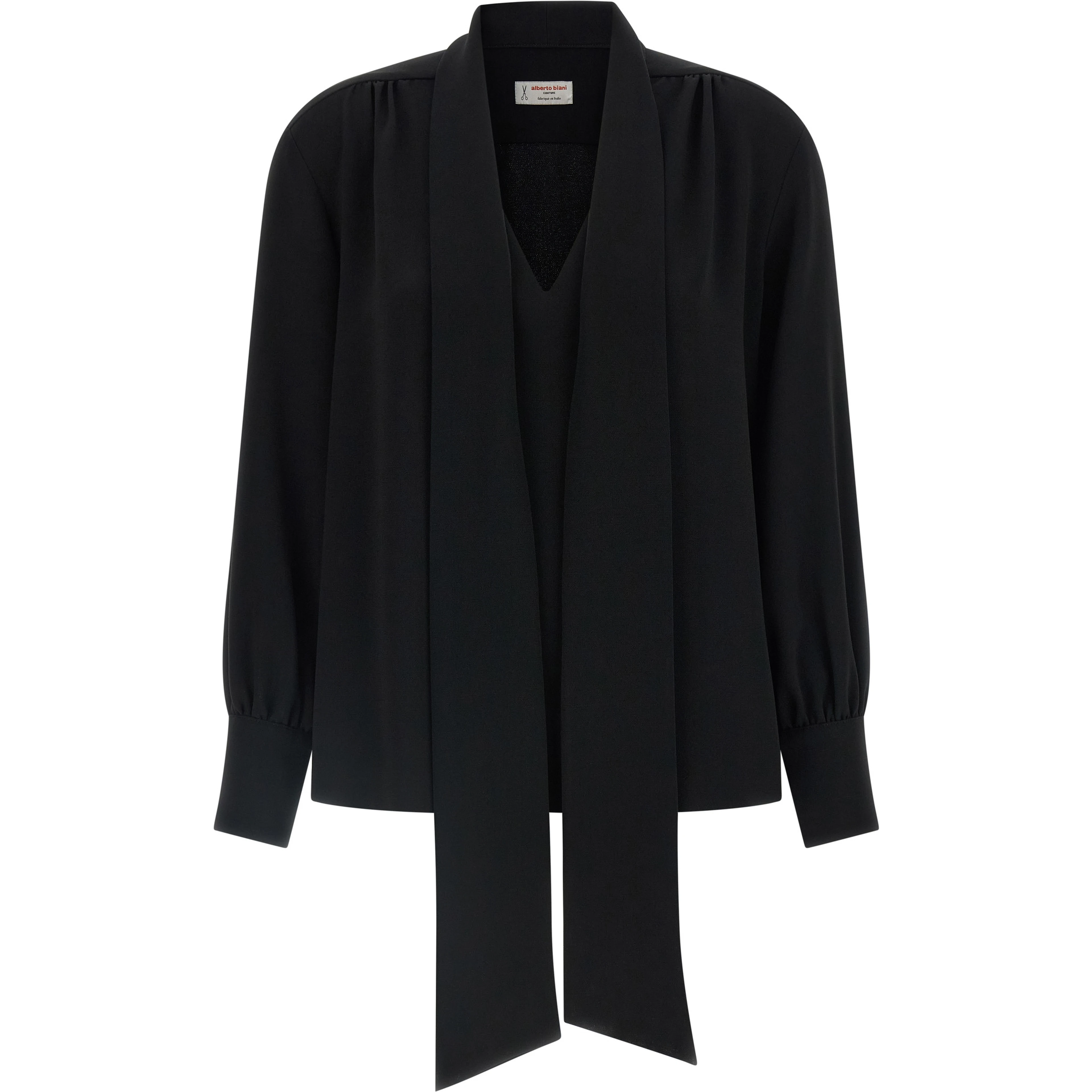 Black Triacetate Blouse
