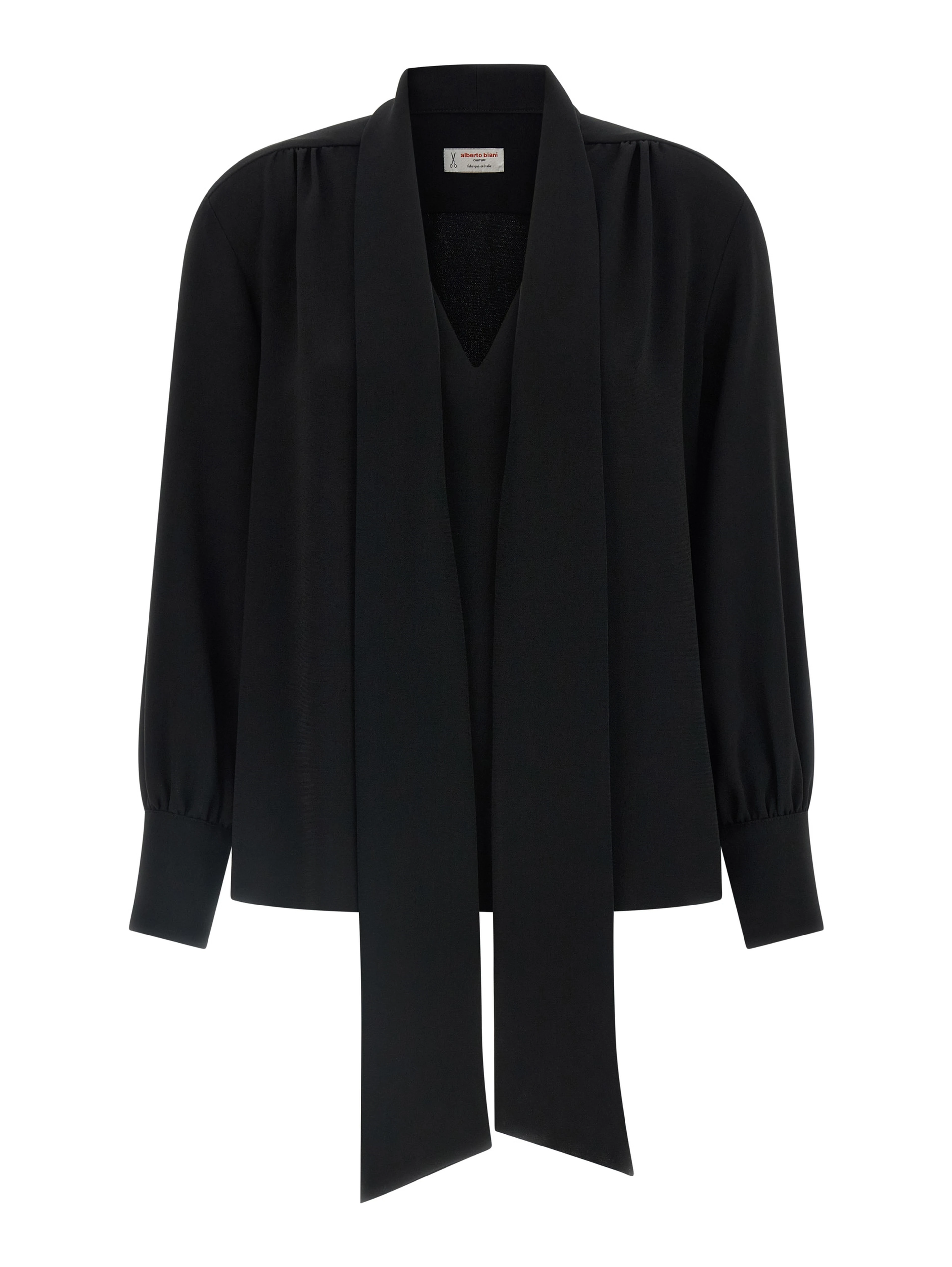 Black Triacetate Blouse