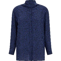 Blue Silk Blouse