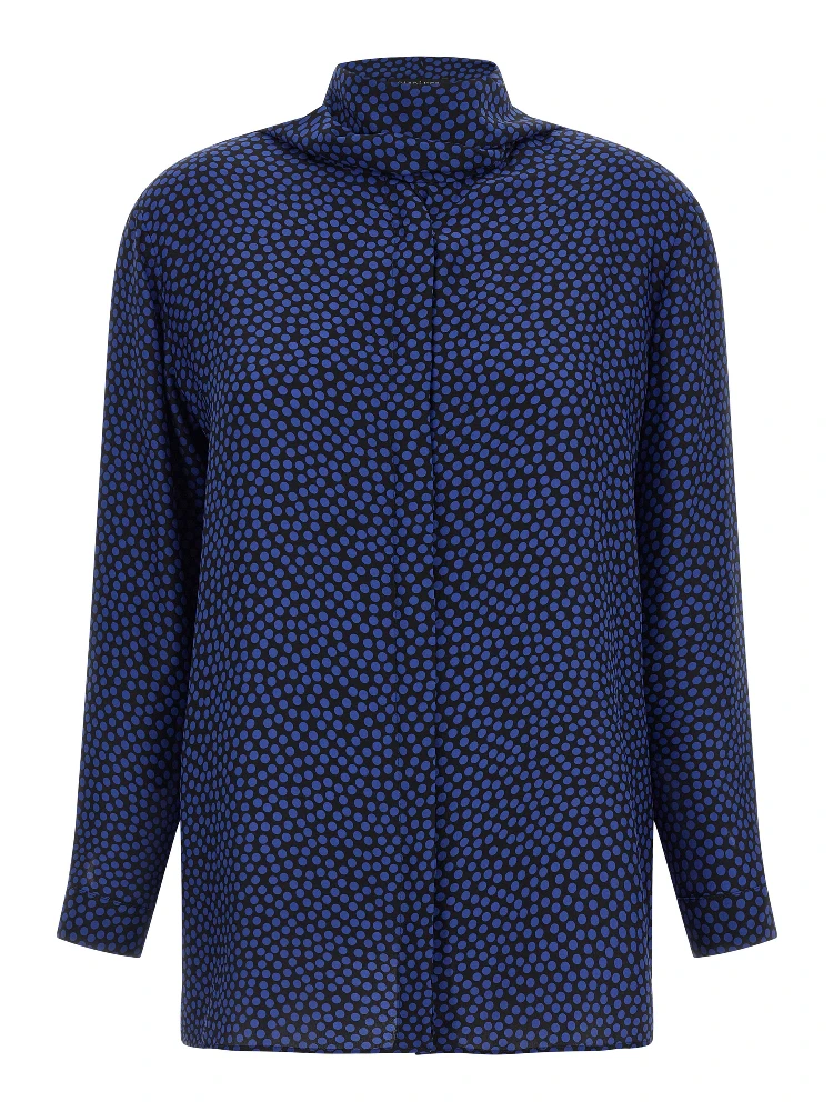 Blue Silk Blouse