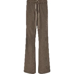 Gray Cotton Flared Pants