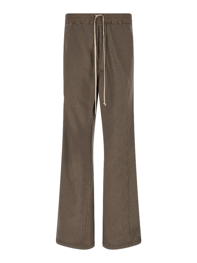 Gray Cotton Flared Pants