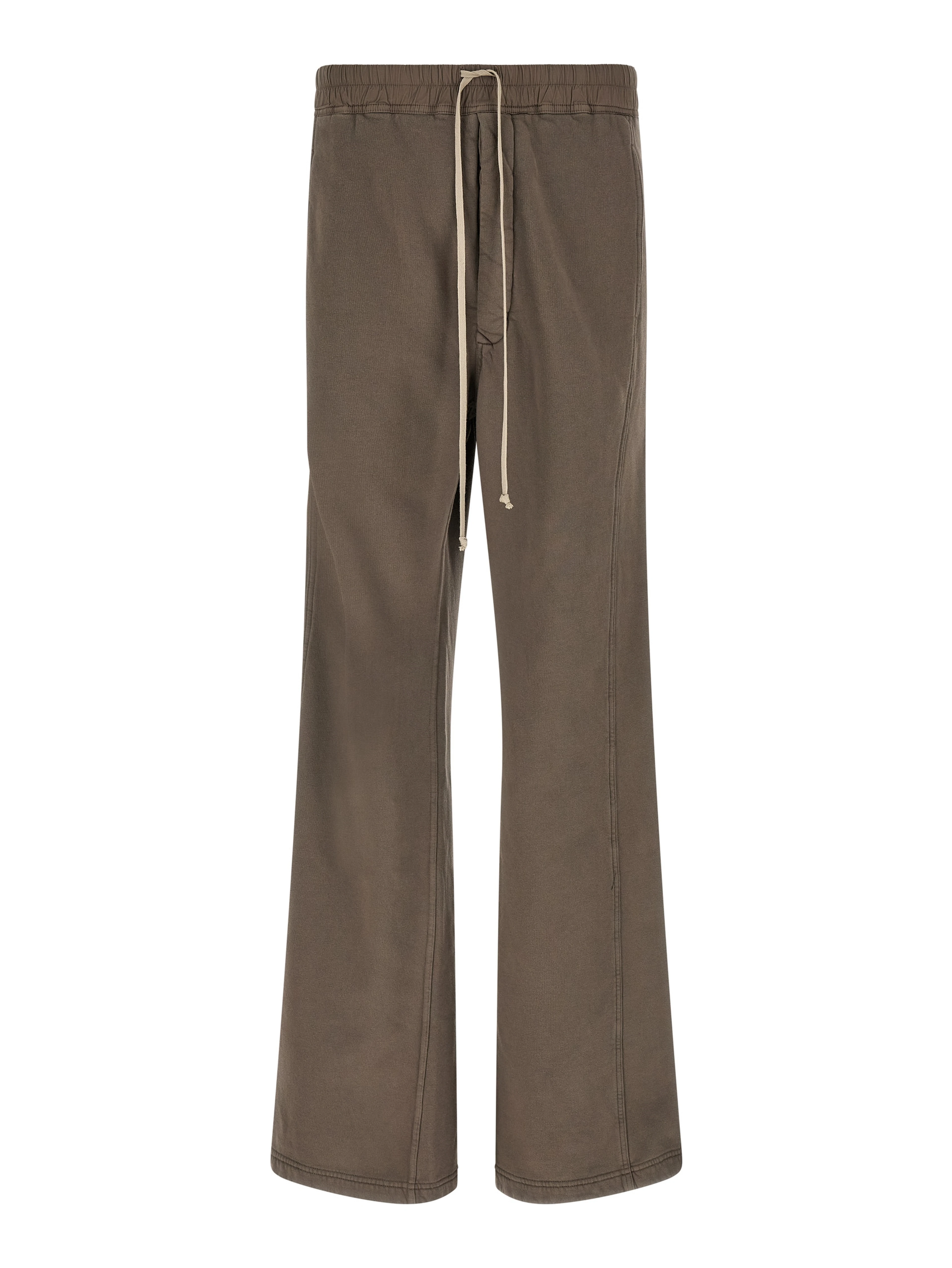Gray Cotton Flared Pants