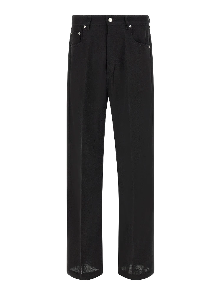 Black Cotton Relaxed Fit Jeans