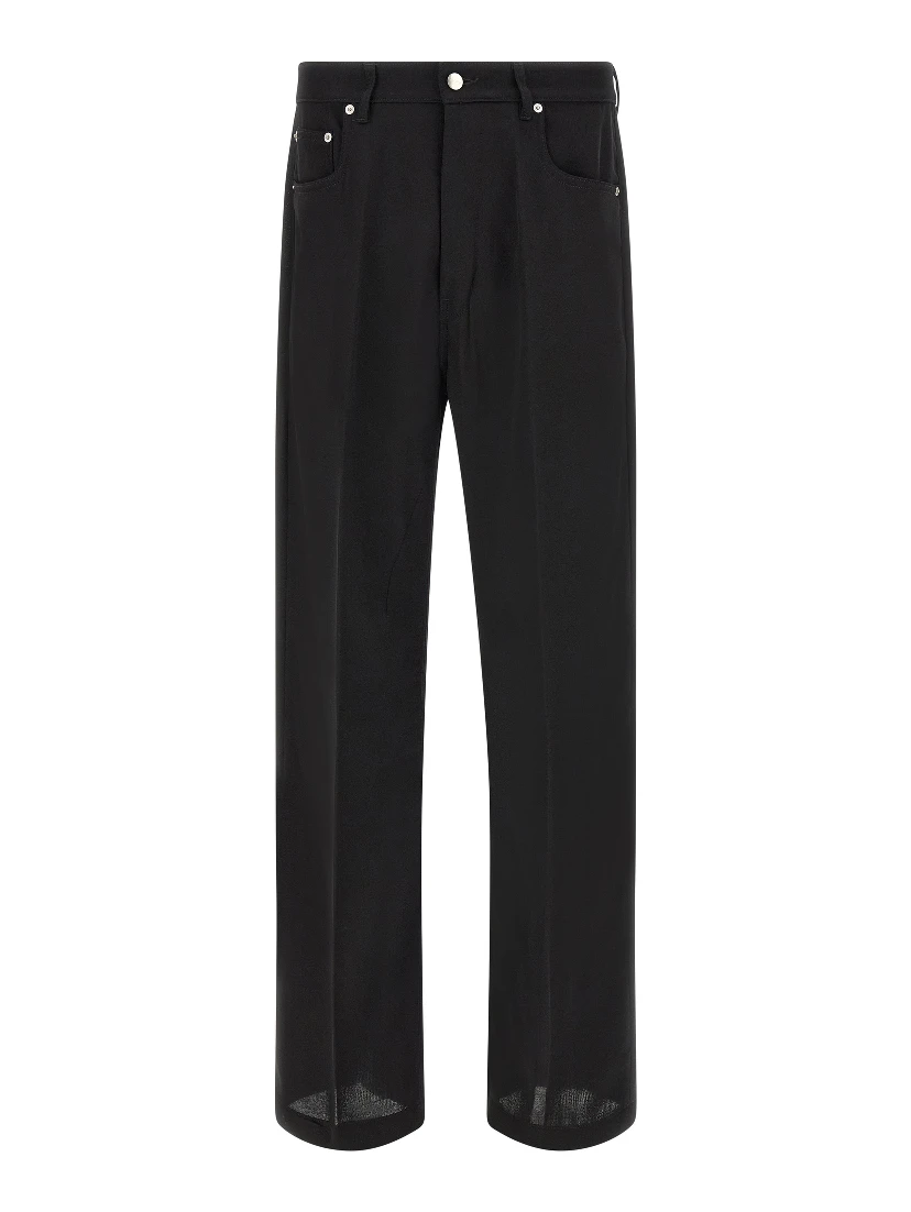 Black Cotton Relaxed Fit Jeans