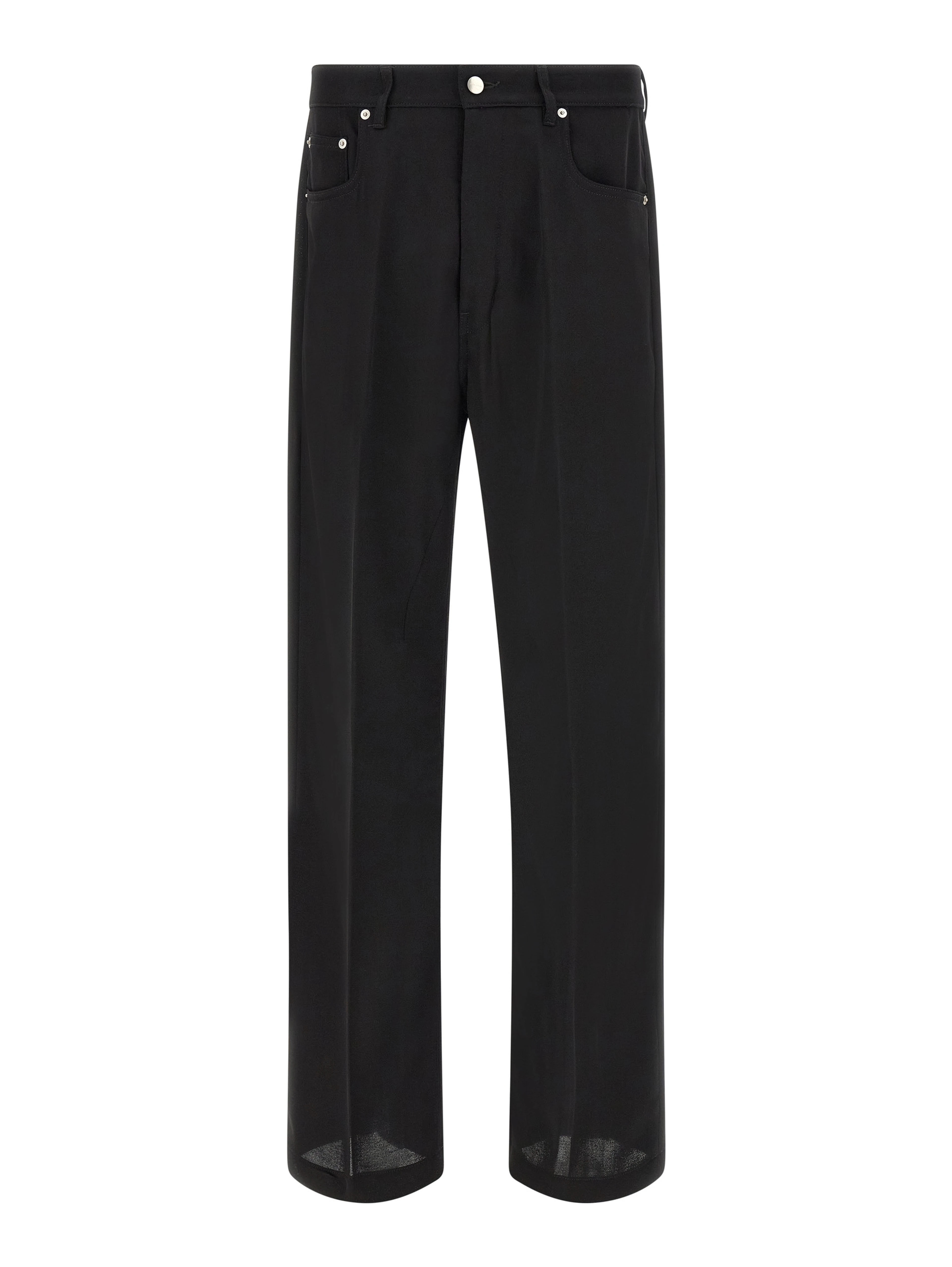 Black Cotton Relaxed Fit Jeans