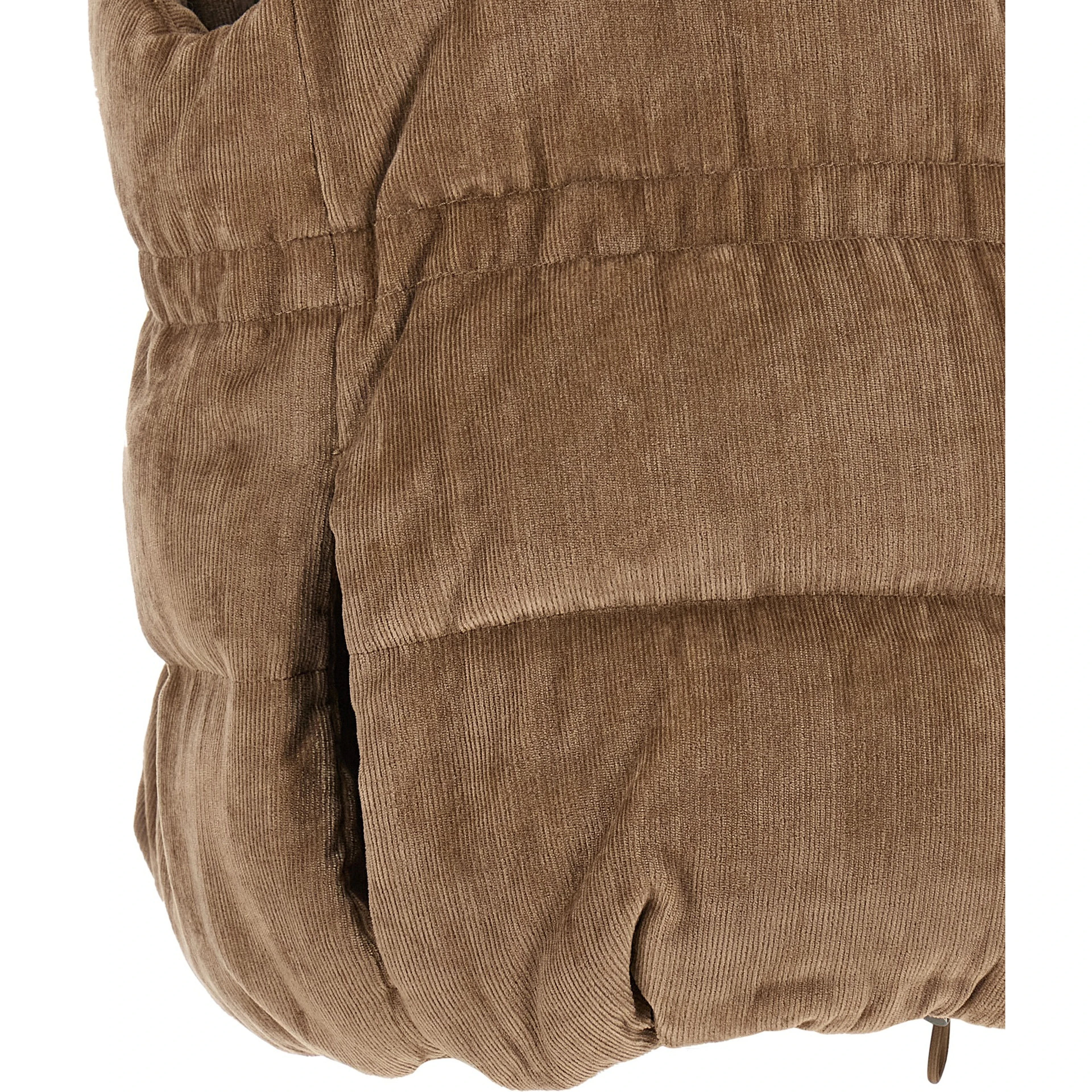 Beige Viscose Sleeveless Jacket