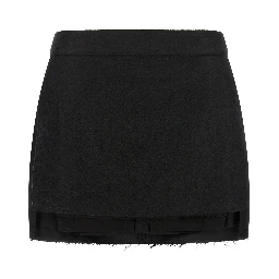 Black Ramie Long Skirt