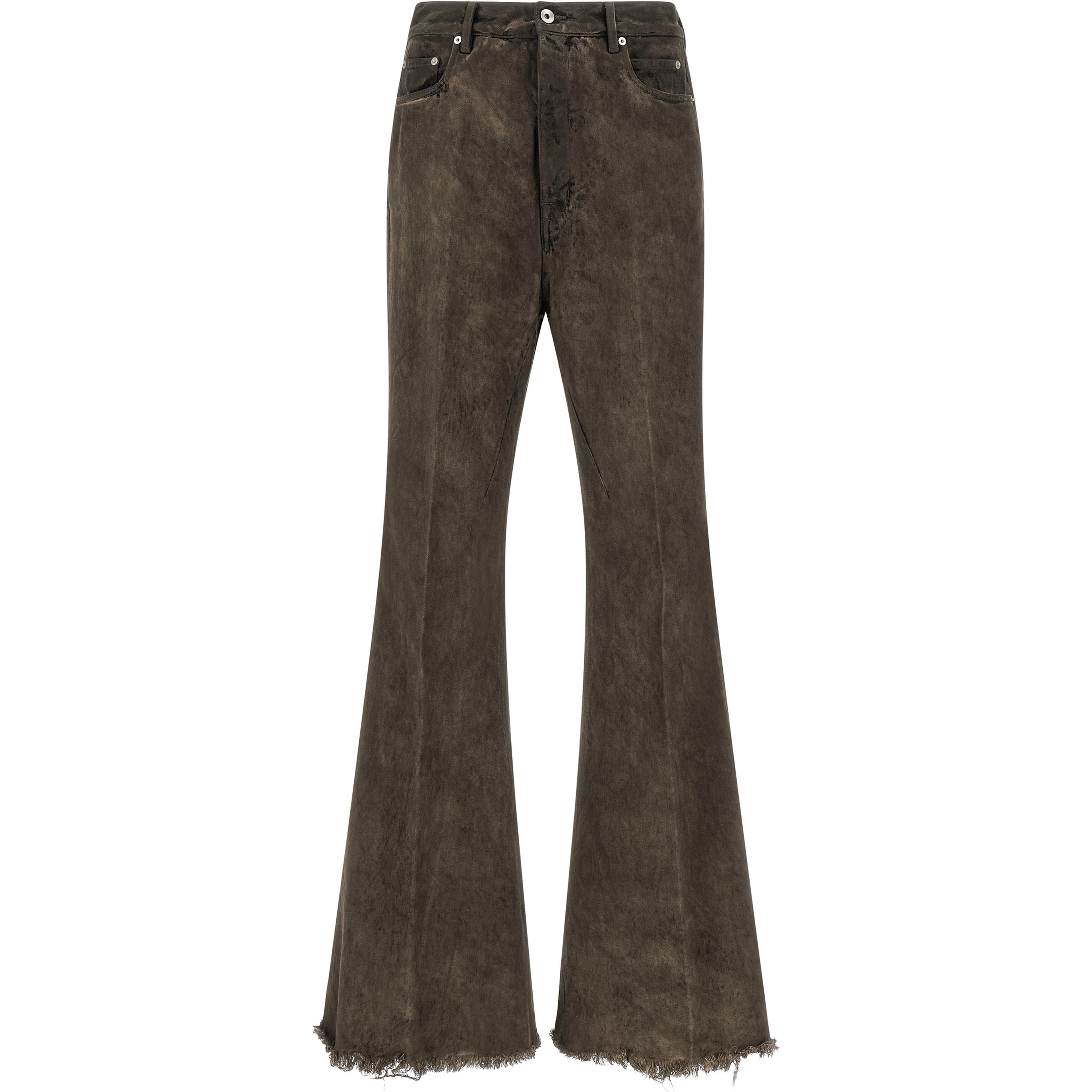 Gray Cotton Bootcut Jeans