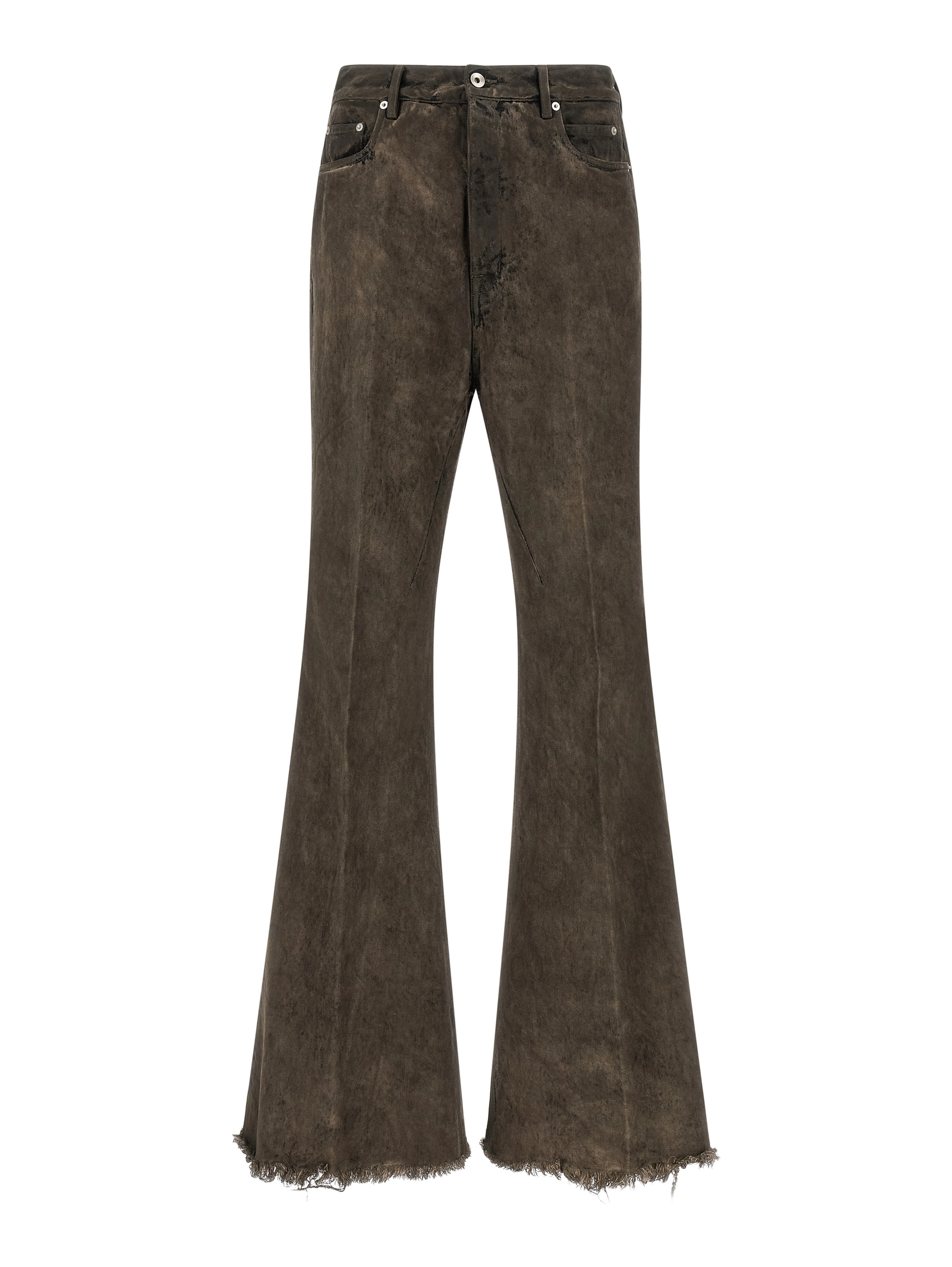 Gray Cotton Bootcut Jeans