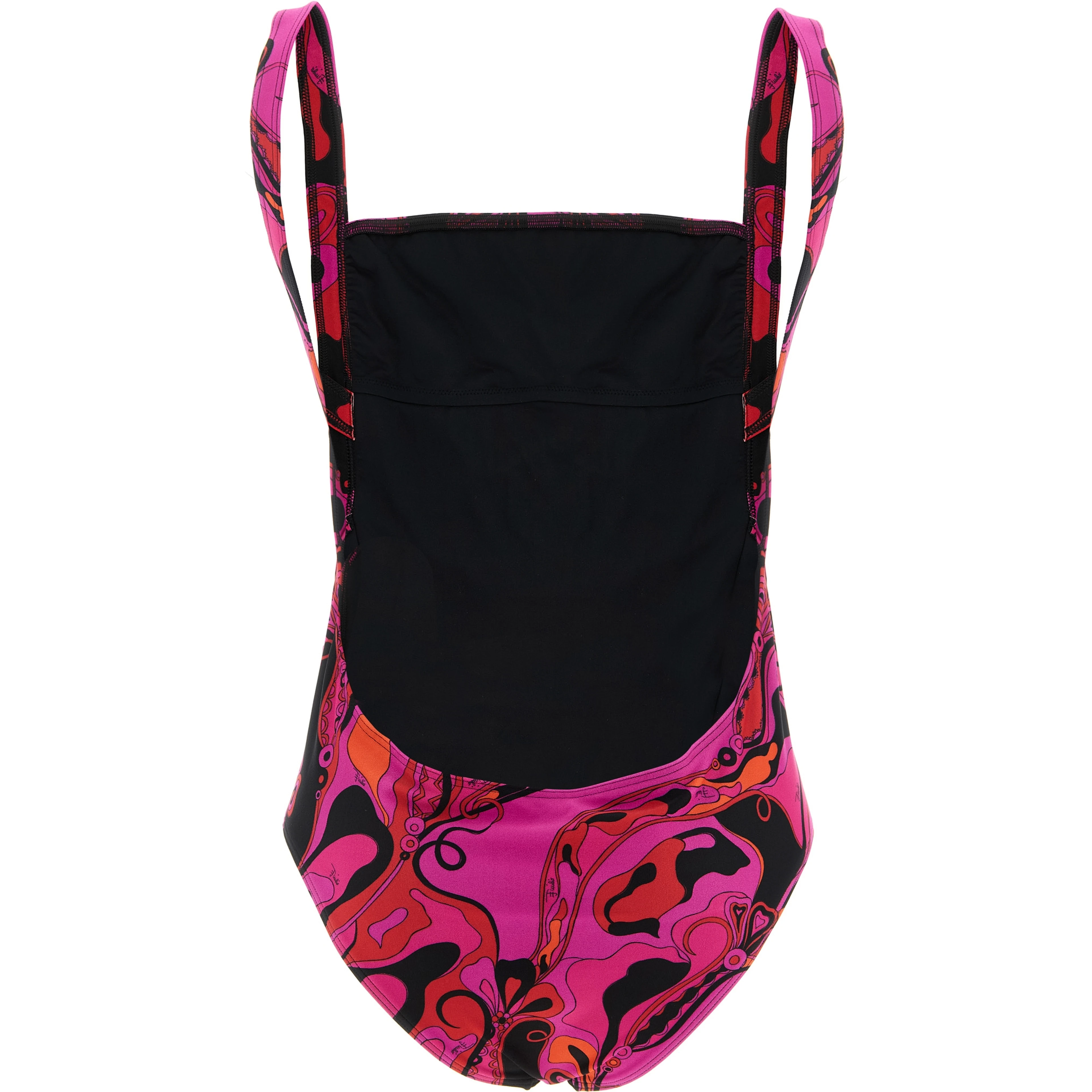 Fuchsia Polyamide One-Piece Swimsuit