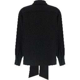 Black Triacetate Blouse