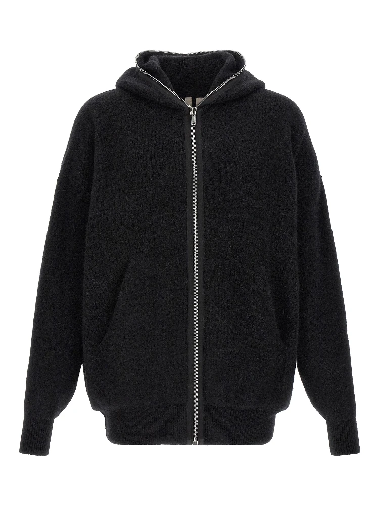 Black Marabou Sweatshirt