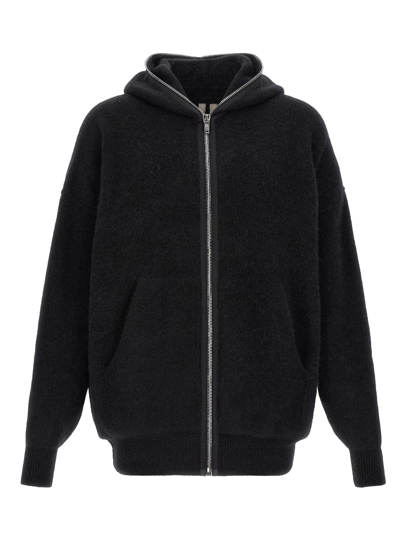 Black Marabou Sweatshirt