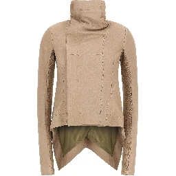 Beige Lamb Leather Leather Jacket