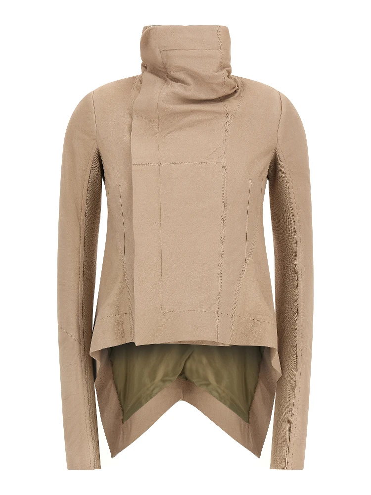 Beige Lamb Leather Leather Jacket
