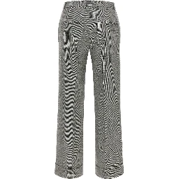 Gray Wool Flared Pants
