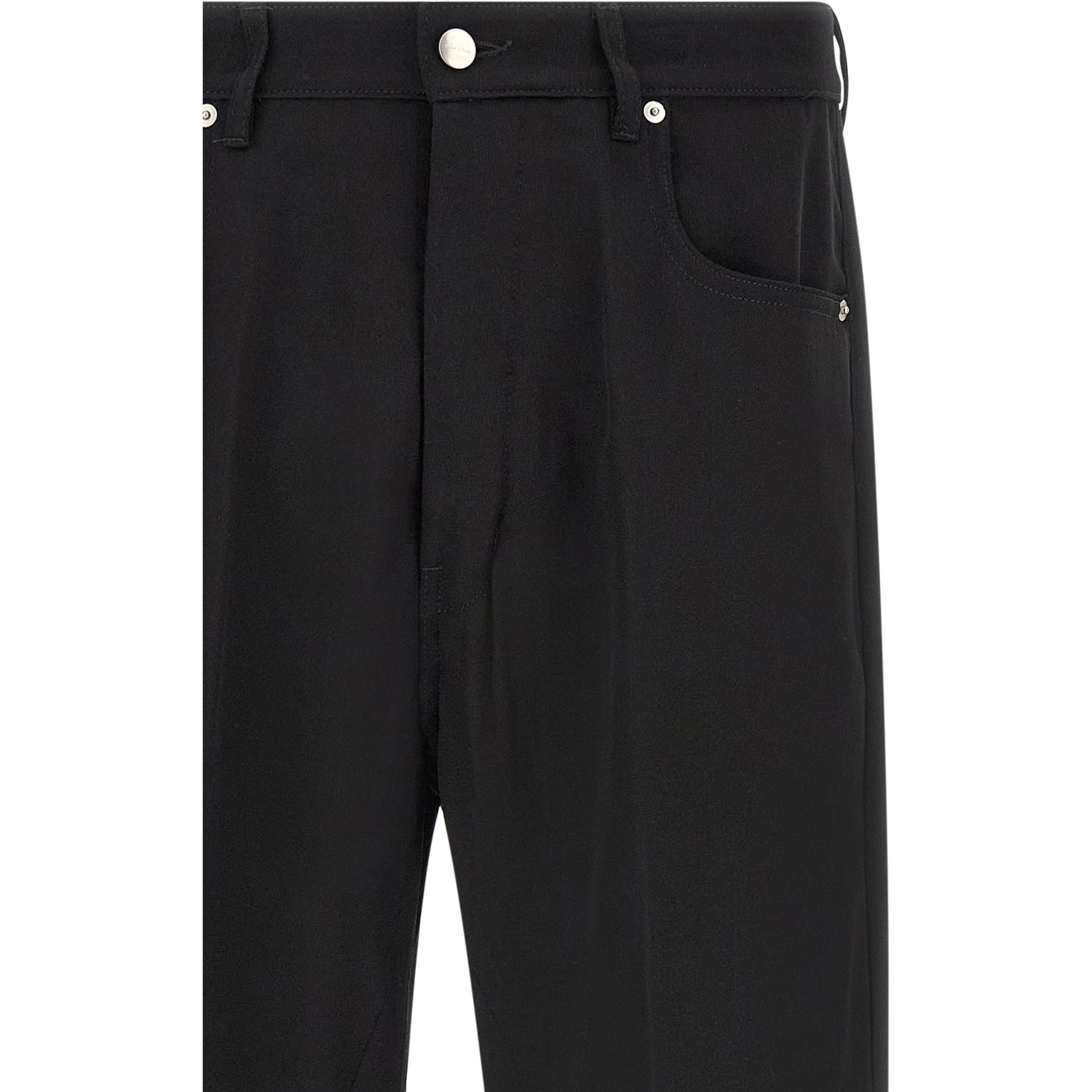 Black Cotton Relaxed Fit Jeans